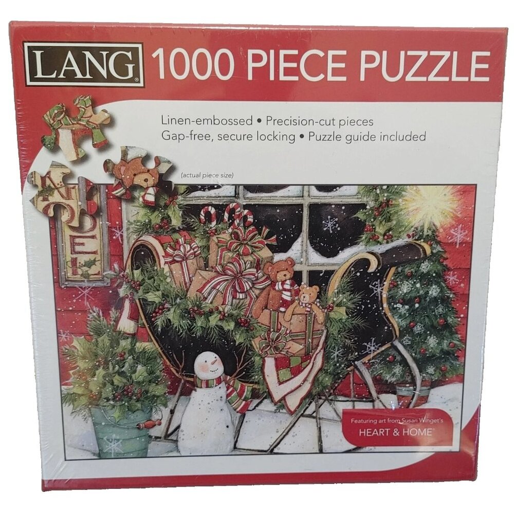 Lang Santa's Sleigh Jigsaw Puzzle 1000 Pieces Includes Puzzle Guide